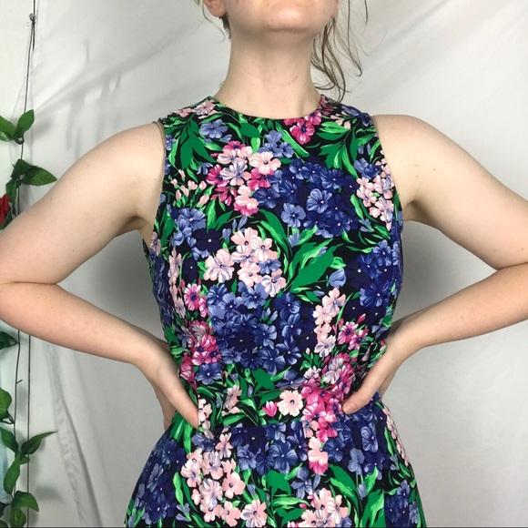 Vintage 80’s Floral Cynthia Rowley dress - Picture 2 of 4